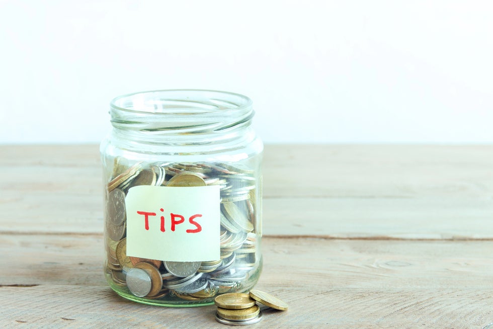 Tips subtracted from credit card fee