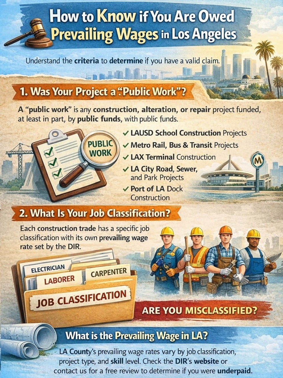 How to know if you are owed prevailing wages in los angeles