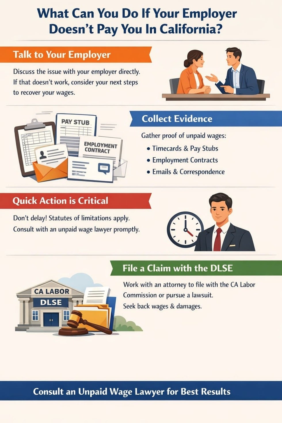 What Can You Do If Your Employer Doesn't Pay You In California?