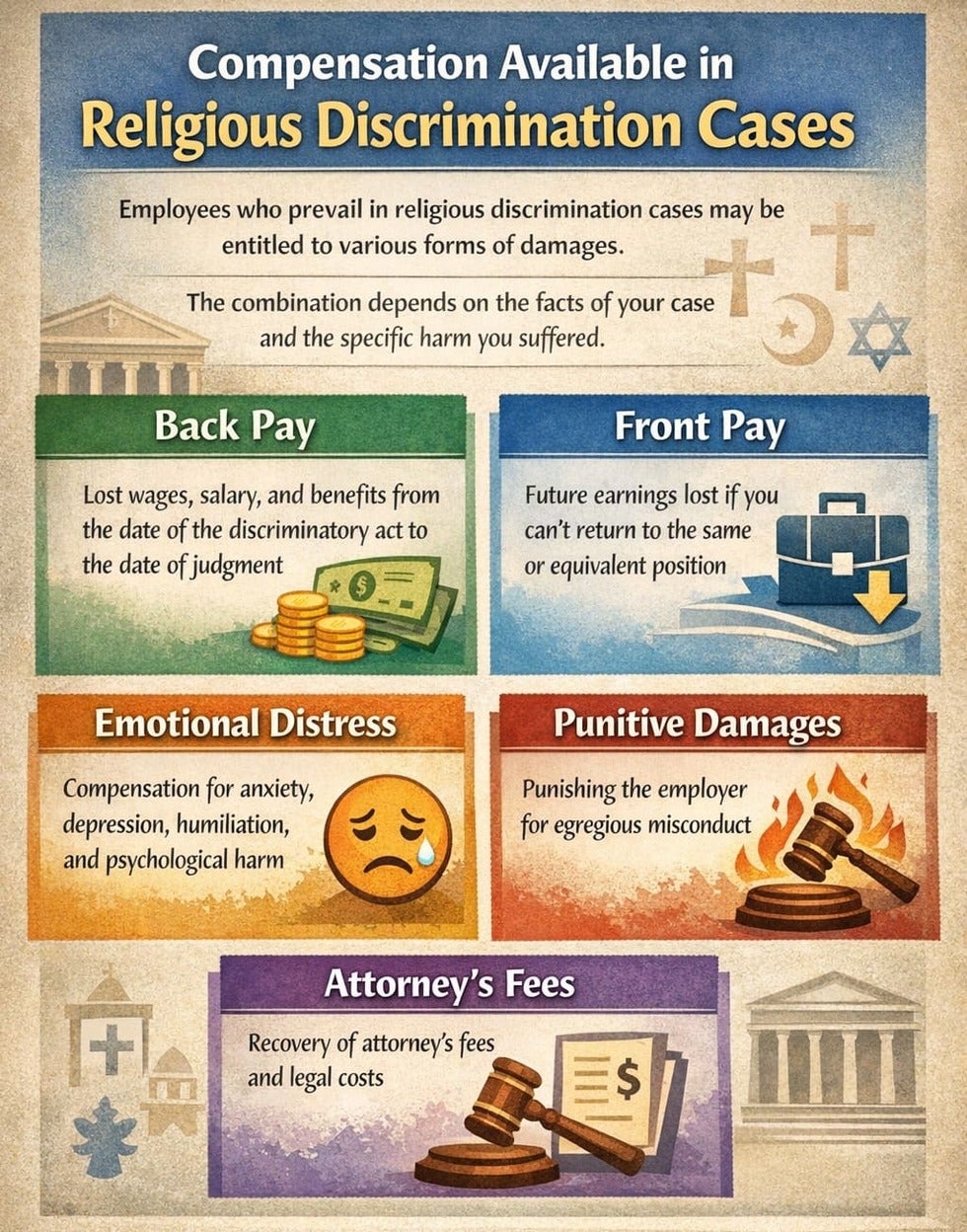 Compensation Available in Religious Discrimination Cases