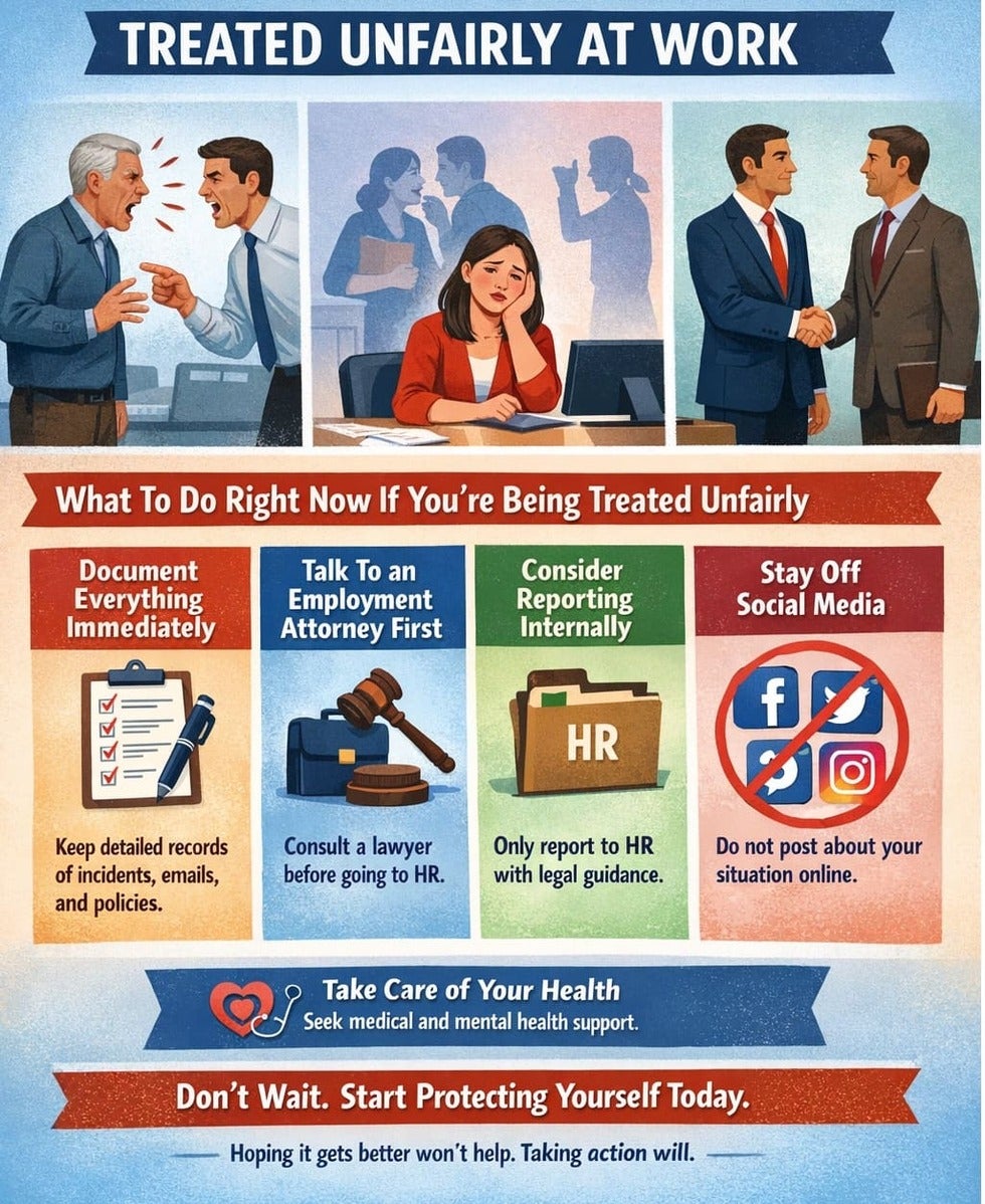 what to do if treated unfair at work