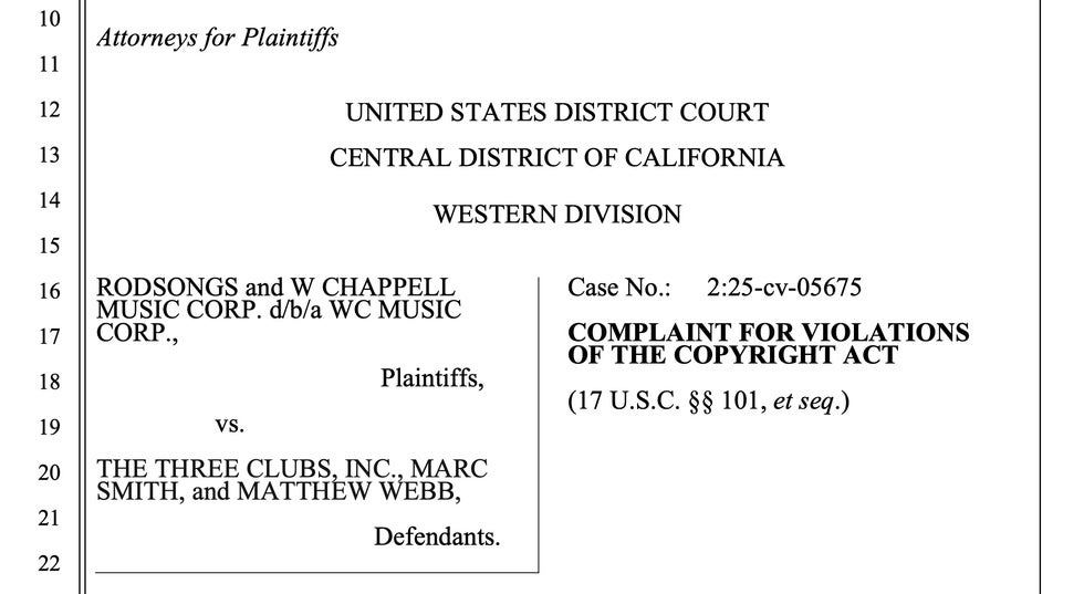 Chappel Music lawsuit