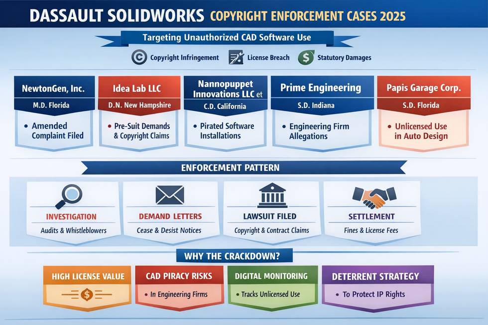 chart Solidworks lawsuits