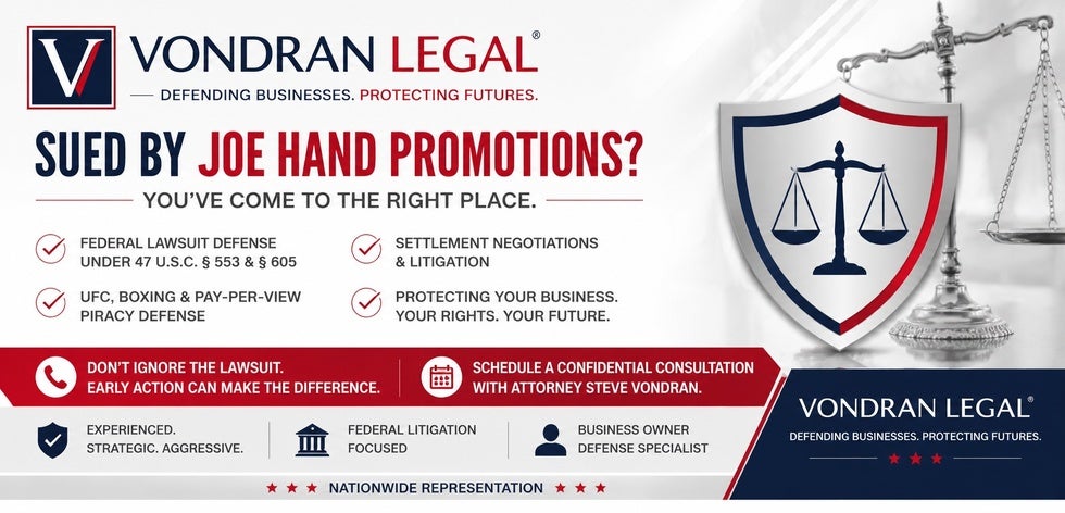 TV signal theft defense attorney banner