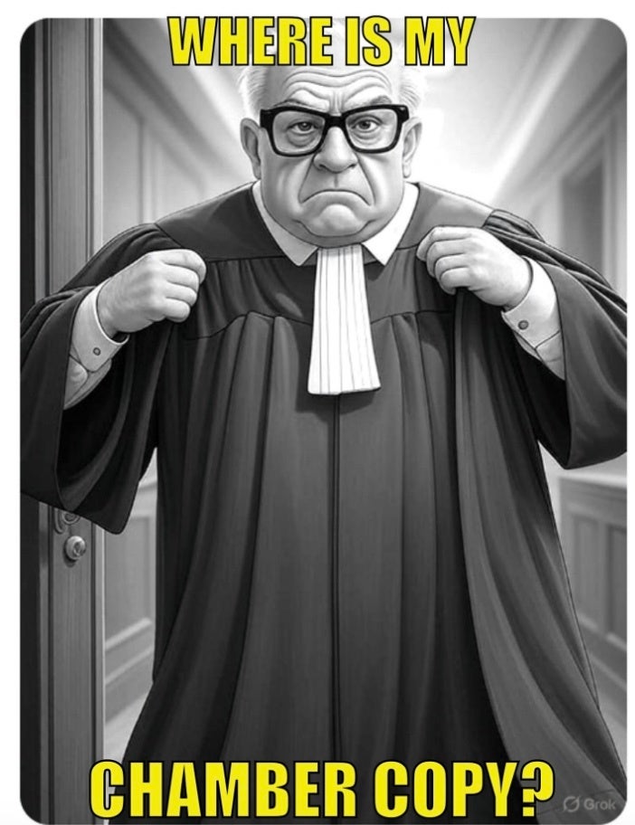 Upset judge