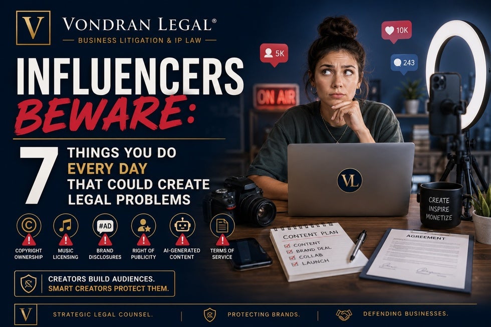 influencers legal issues ad