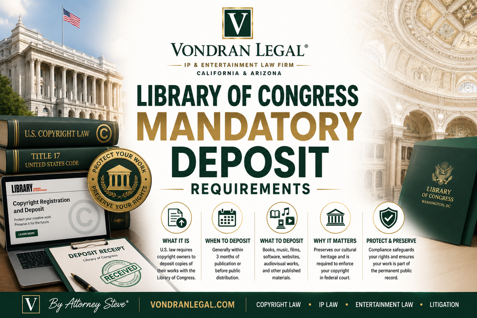 LIBRARY OF CONGRESS MANDATORY DEPOSIT REQUIREMENTS