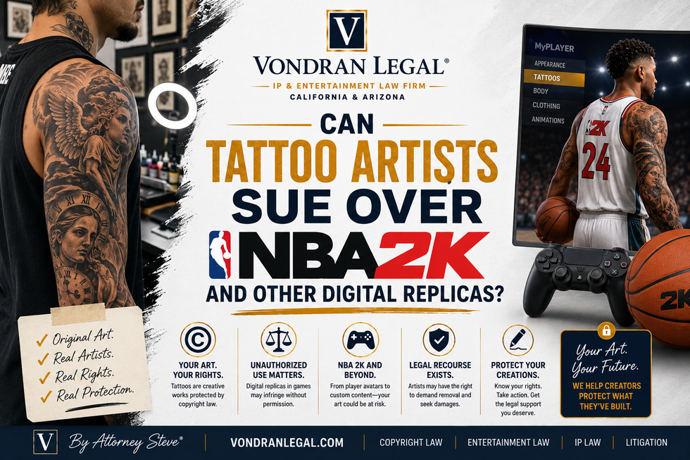 CAN TATTOO ARTISTS SUE OVER NBA 2K AND OTHER DIGITAL REPLICAS?