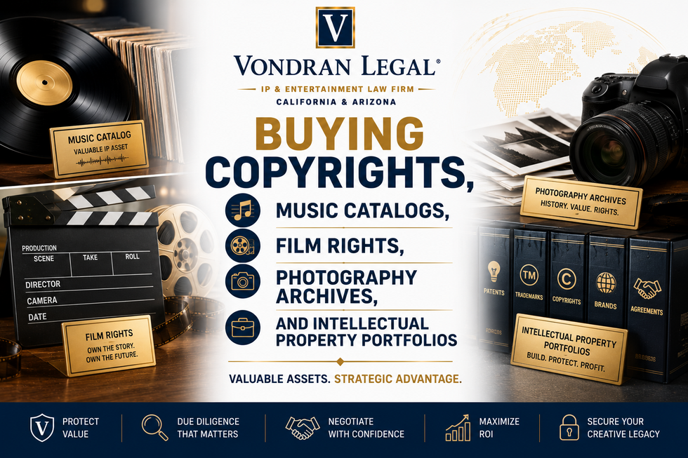 BUYING COPYRIGHTS, MUSIC CATALOGS, FILM RIGHTS, PHOTOGRAPHY ARCHIVES, AND INTELLECTUAL PROPERTY PORTFOLIOS