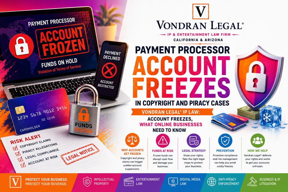 PAYMENT PROCESSOR ACCOUNT FREEZES IN COPYRIGHT AND PIRACY CASES