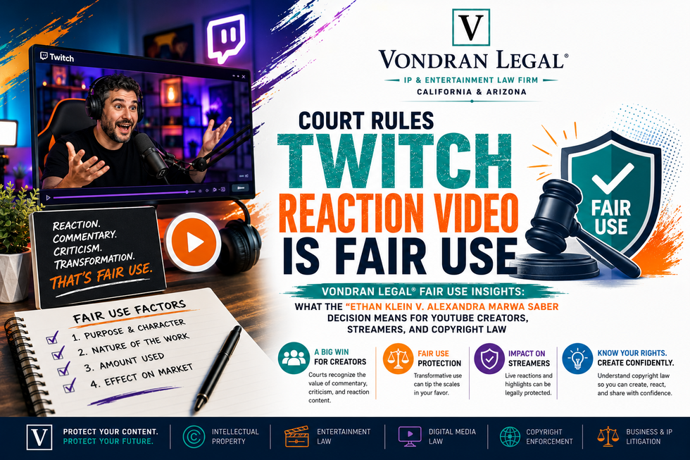 COURT RULES TWITCH REACTION VIDEO IS FAIR USE