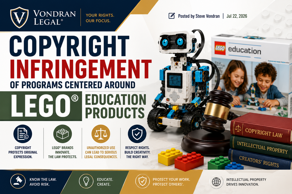 COPYRIGHT INFRINGEMENT OF PROGRAMS CENTERED AROUND LEGO® EDUCATION PRODUCTS