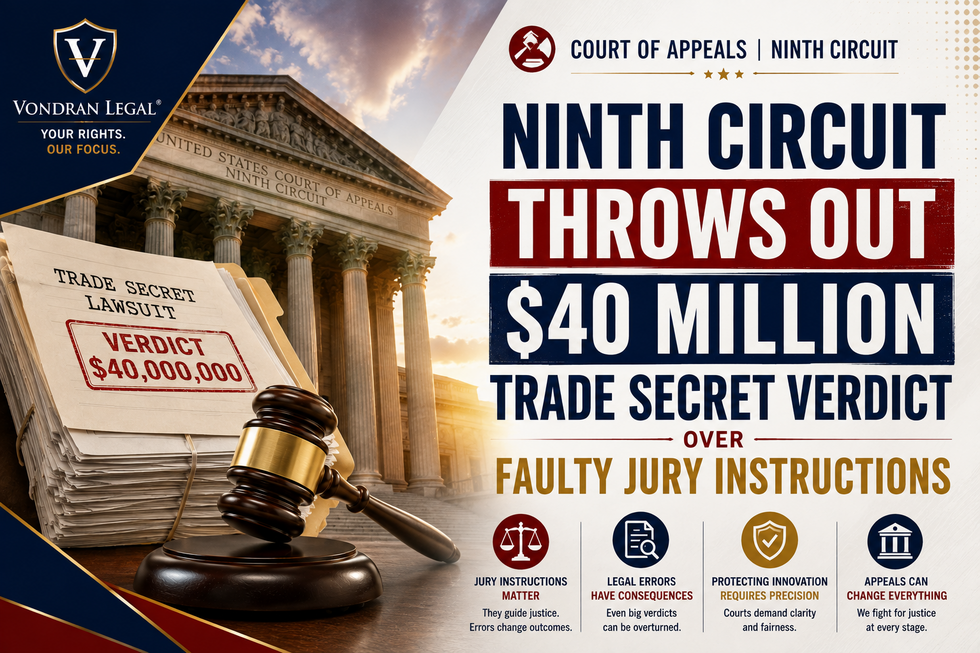 NINTH CIRCUIT THROWS OUT $40 MILLION TRADE SECRET VERDICT OVER FAULTY JURY INSTRUCTIONS