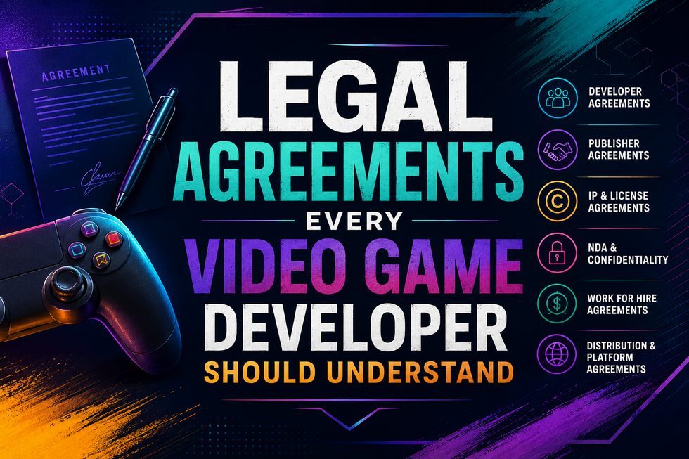  LEGAL AGREEMENTS EVERY VIDEO GAME DEVELOPER SHOULD UNDERSTAND