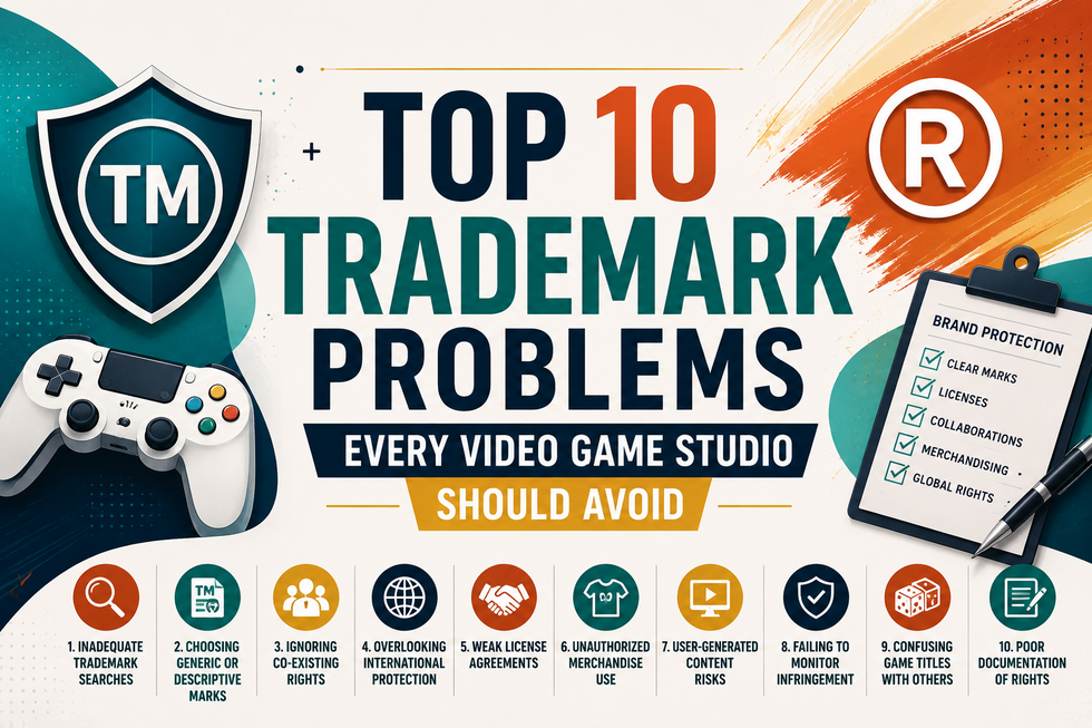 TOP 10 TRADEMARK PROBLEMS EVERY VIDEO GAME STUDIO SHOULD AVOID