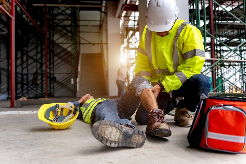 Contractor injured on construction site