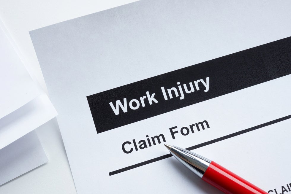 Work injury claim form