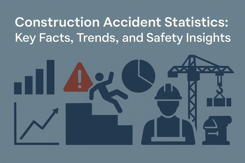 Graphs and data pertaining to construction accident statistics