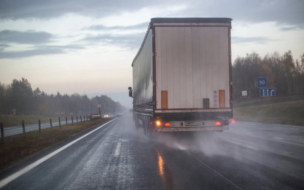 Truck accident while working