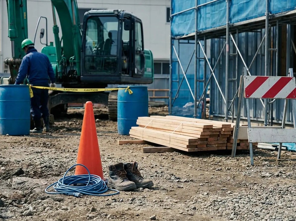 Construction workers taking care of tasks