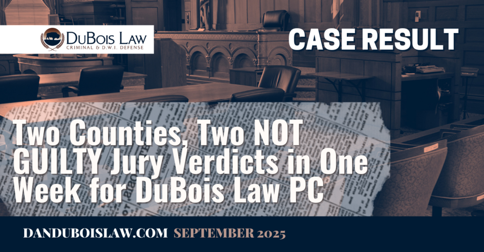 case result for criminal defesne attorney dan DuBois in Erie county and Stueben county