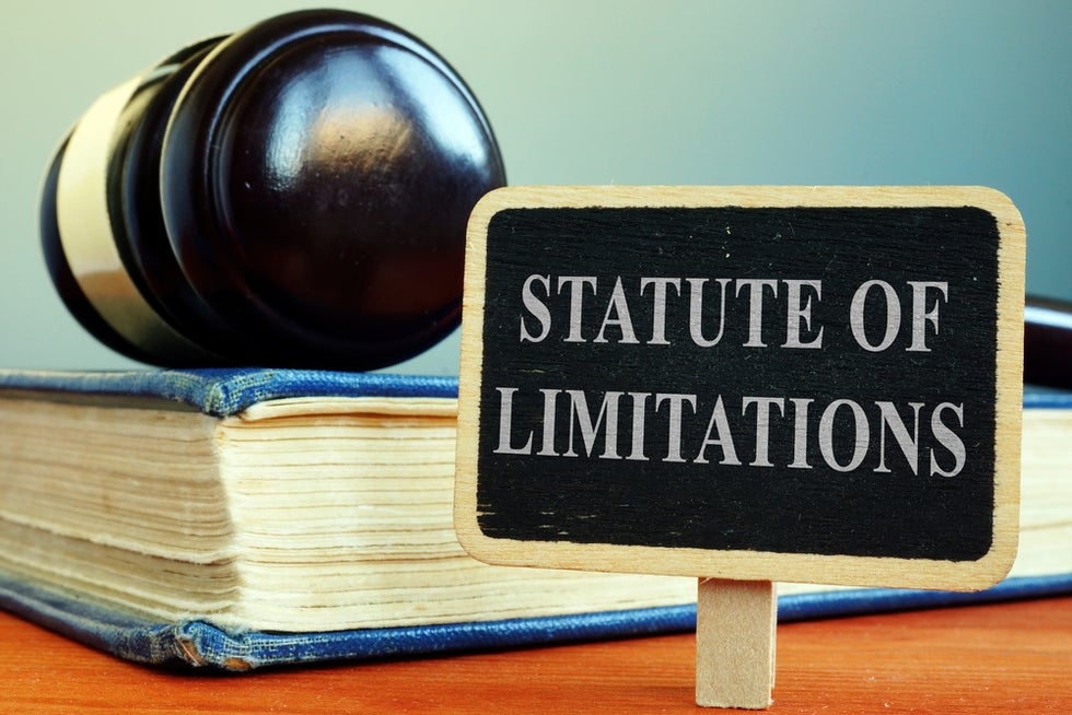 Statute of limitations sign