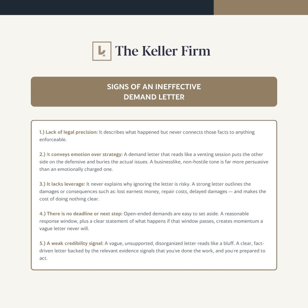 Example of Ineffective Demand Letter