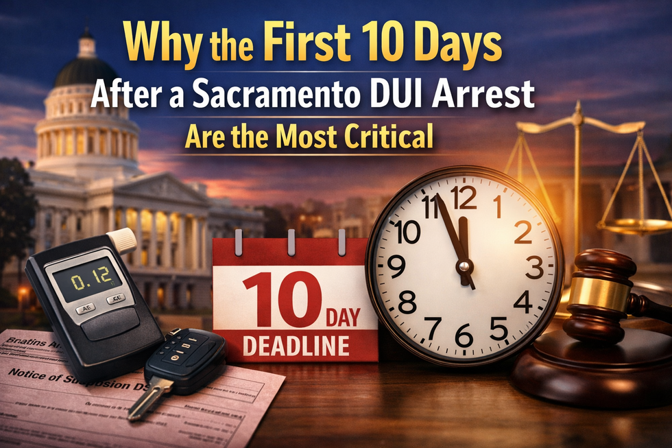 Sacramento DUI arrest deadline warning