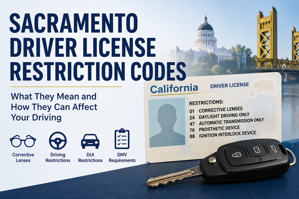 Sacramento driver license restriction codes