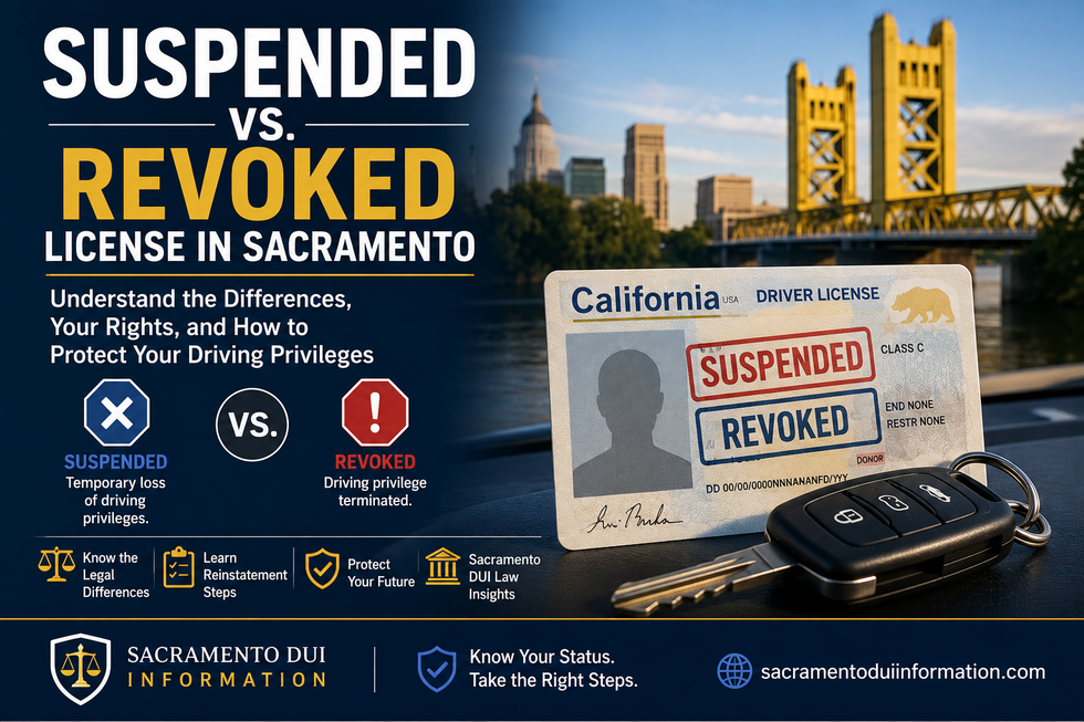 Suspended vs. Revoked License in Sacramento: What's the Difference?