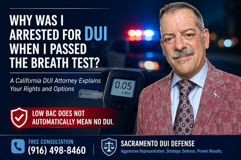 Why Was I Arrested for DUI When I Blew Below 0.08%
