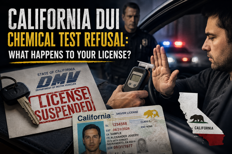 California DUI chemical test refusal and driver's license suspension