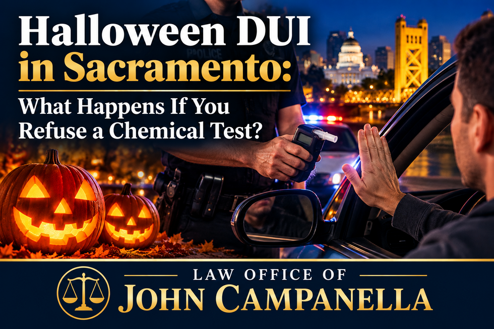 Sacramento DUI stop and Halloween