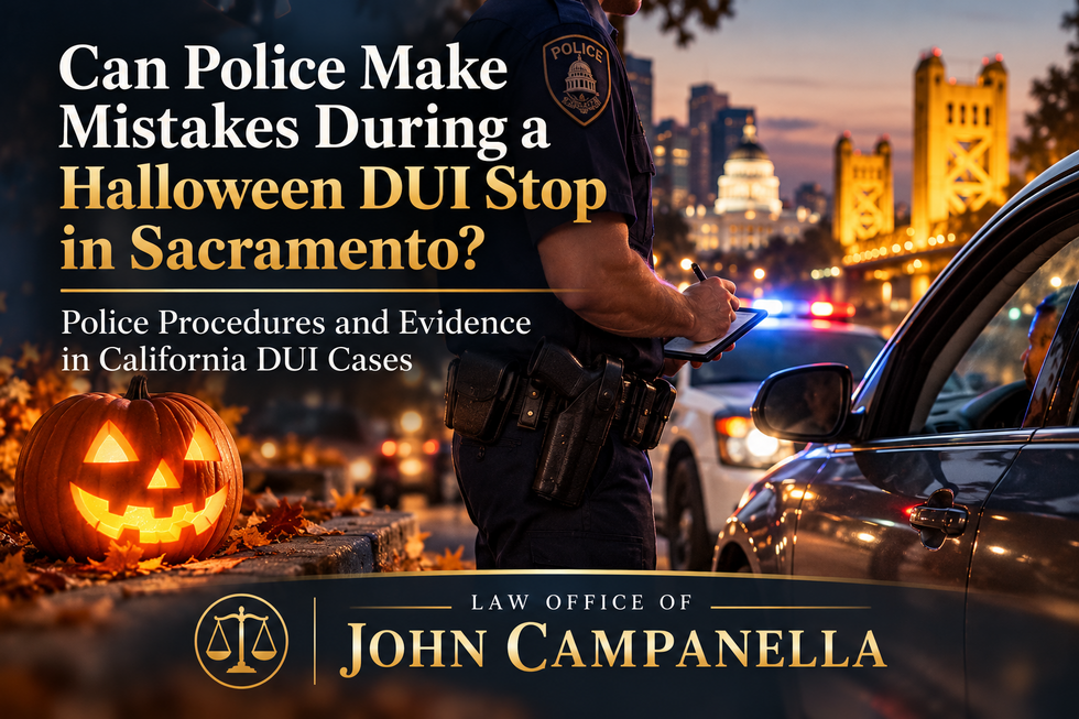 Can Police Make Mistakes During a Halloween DUI Stop in Sacramento? – Law Office of John Campanella