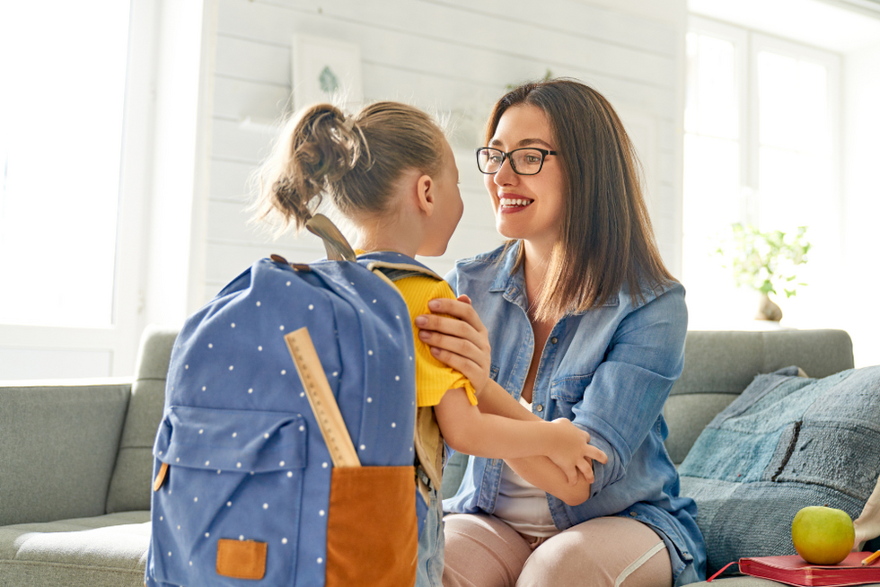 mother daughter readying for school power of attorney concept