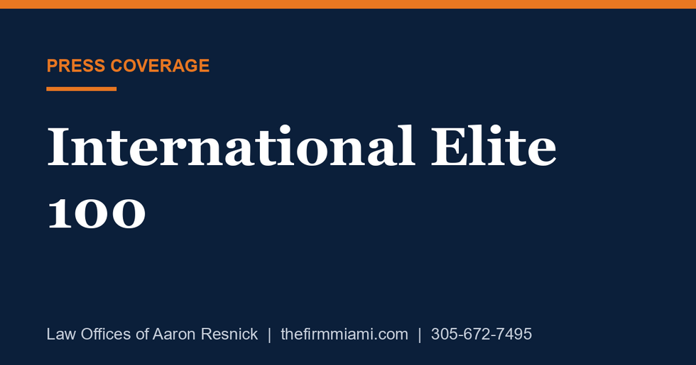 International Elite 100 press card