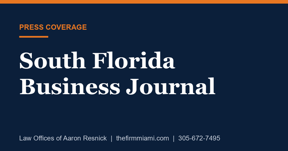 South Florida Business Journal press card