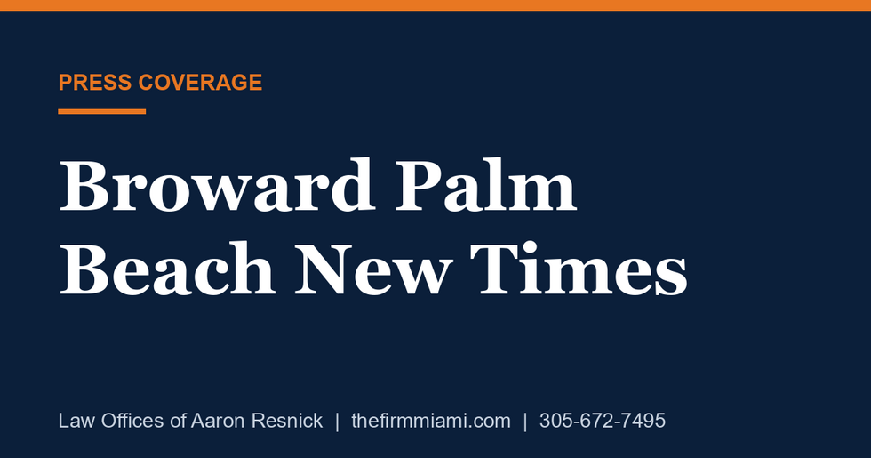 Broward Palm Beach New Times press card