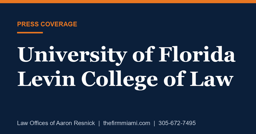 University of Florida Levin College of Law press card