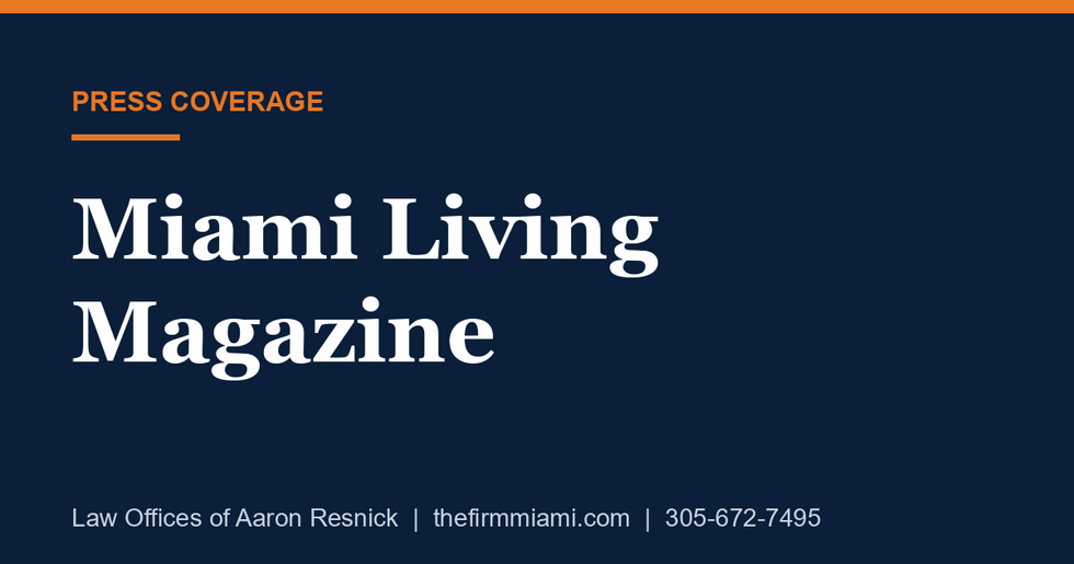 Miami Living Magazine press card