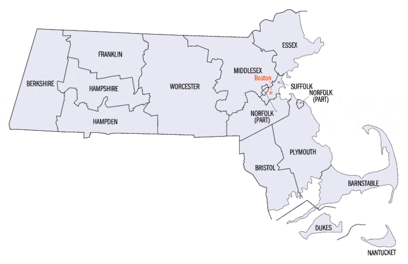 Counties we serve in Massachusetts