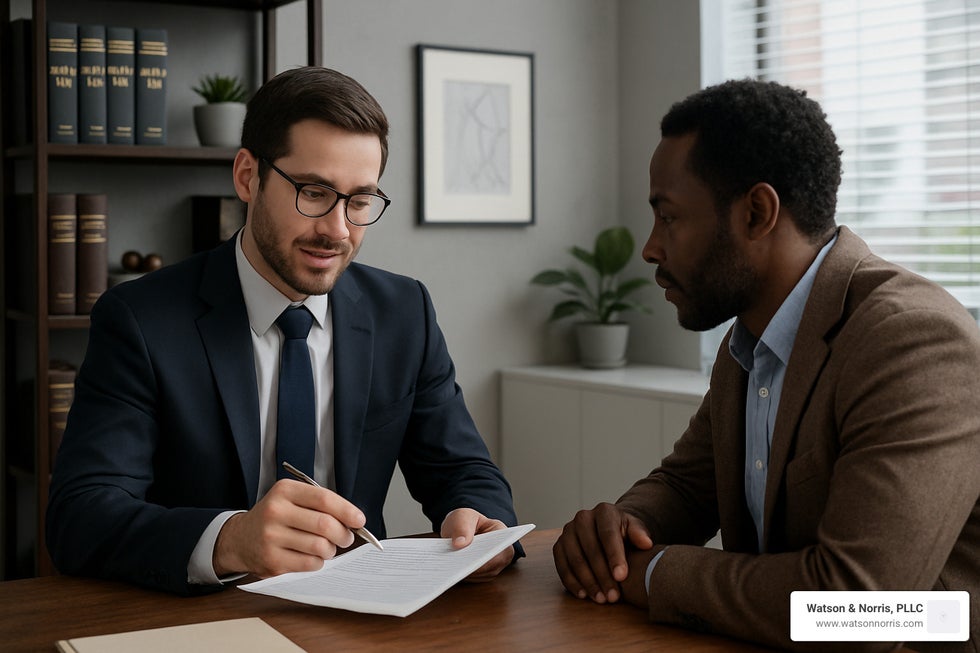 employment law attorney meeting with client - best employment law attorney near me