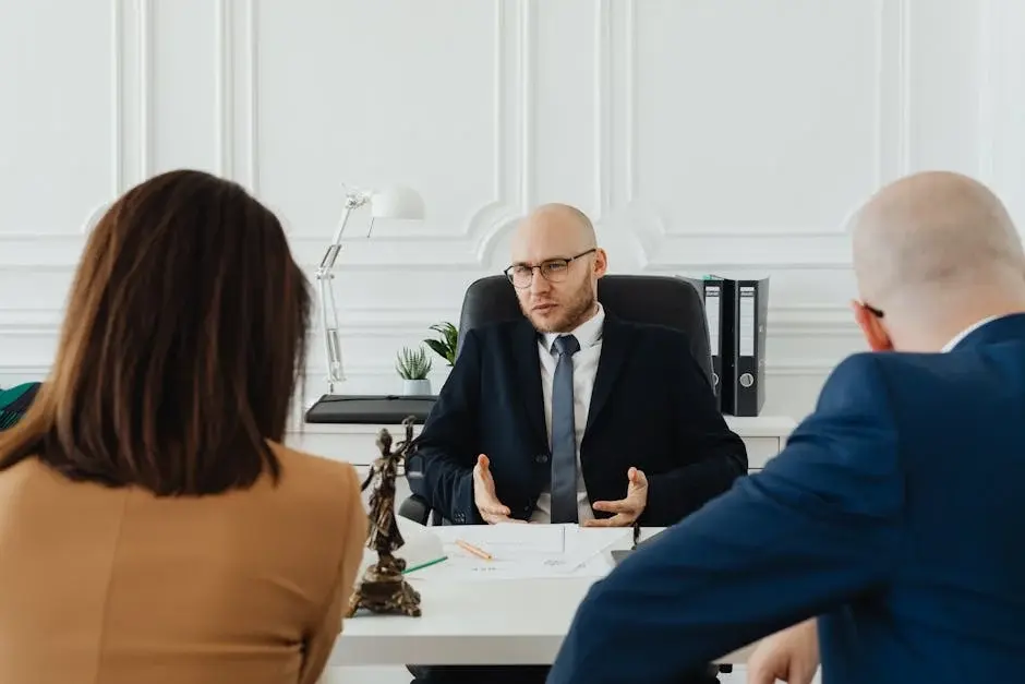 lawyer explaining fee structure to client - best employment law attorney near me