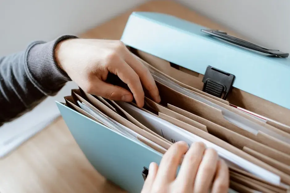 Evidence folder with documents on desk - Discrimination attorney Mississippi