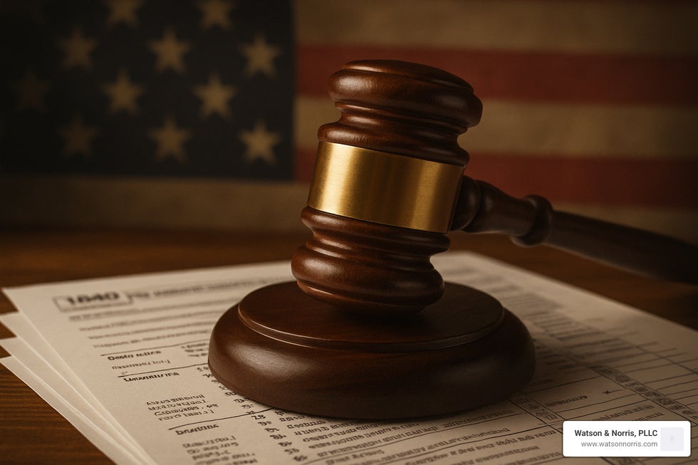 gavel over tax forms - irs penalties for worker misclassification