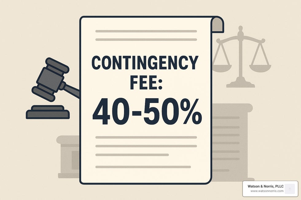 the section about contingency fee should say 40-50% instead of 33-40% - civil rights attorney employment