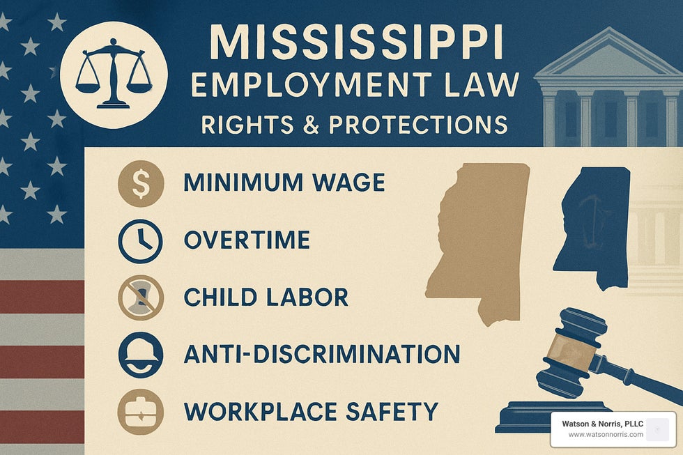 Overview of Mississippi employment law rights and protections - Gulfport employment law attorney