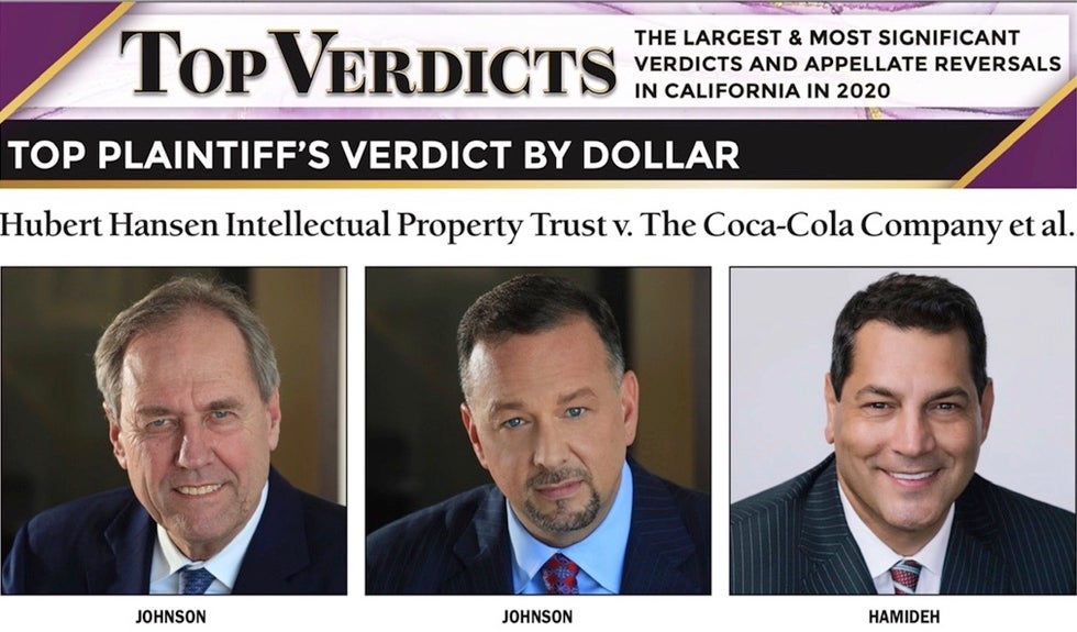 Daily Journal Top Verdicts 2020 Johnson and Johnson, LLP