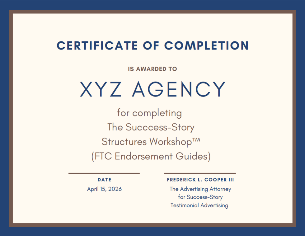 "Image of the Certificate of Completion for the Success-Story Structures Workshop 260416