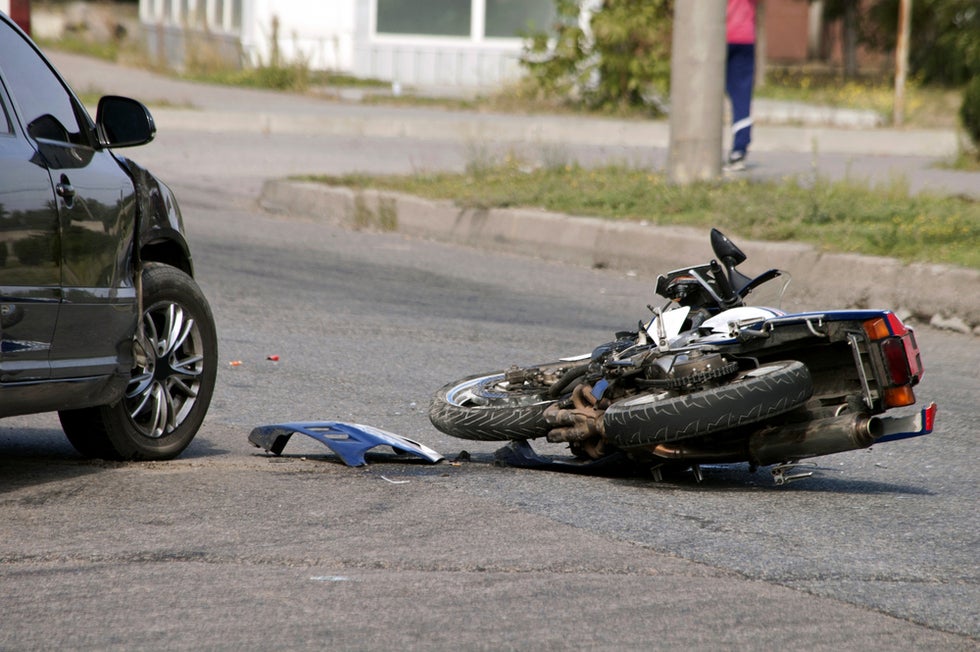 Motorcycle rider injured in a crash can still sue even if they weren’t wearing a helmet.